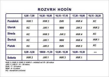 Rozvrh hodn